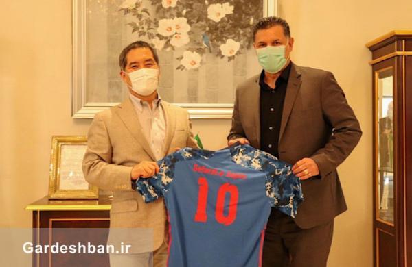 دیدار تجاری-ورزشی علی دایی و سفیر ژاپن در تهران