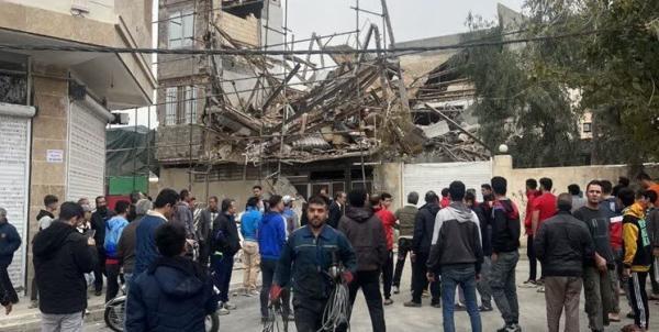 ببینید ، ریزش ساختمان سه طبقه در حاشیه تهران